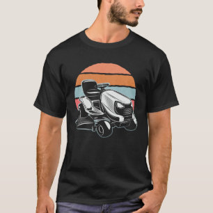 Rasenmäher Rasentraktor Gärtner Garten Retro Vinta T-Shirt
