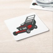 Rasenmäher Rechteckiger Pappuntersetzer (angewinkelt)