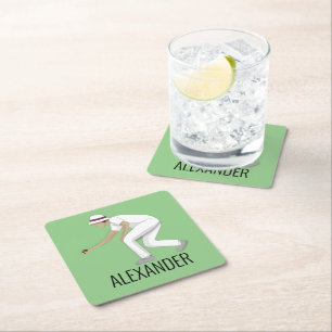 Rasenmäher Rechteckiger Pappuntersetzer