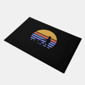Rasenmäher Retro Fußmatte (Schrägansicht)