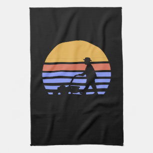 Rasenmäher Retro Geschirrtuch