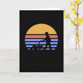 Rasenmäher Retro Karte (Gelbe Blume)