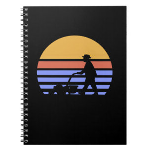 Rasenmäher Retro Notizblock