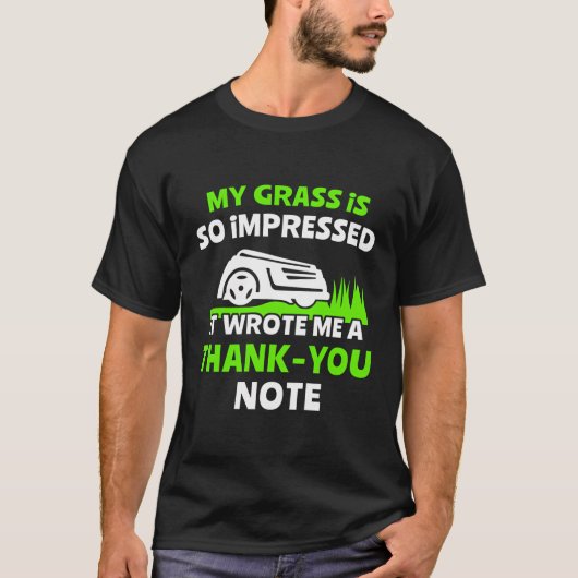 Rasenmäher Roboter Roboter T-Shirt (Vorderseite)