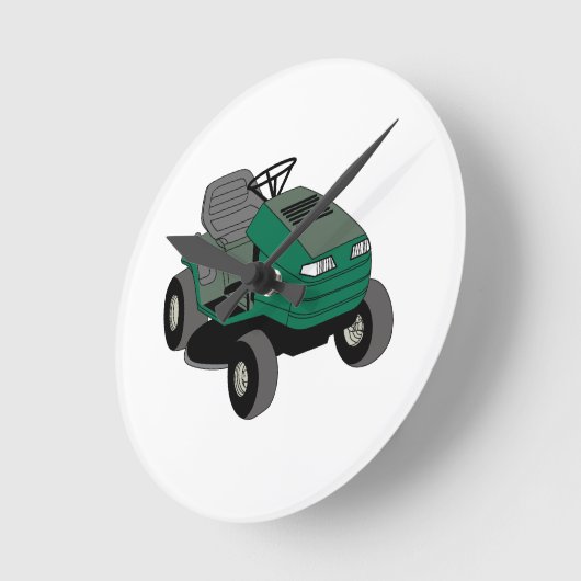 Rasenmäher Runde Wanduhr (Winkel)