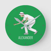 Rasenmäher Runde Wanduhr (Vorderseite)