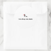 Rasenmäher Runder Aufkleber (Tasche)