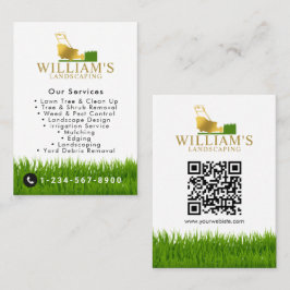 Rasenmäher, Schneidedienste, Pflegelogo Visitenkarte