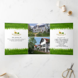 Rasenmäher schneiden Gold Rasen 3 Broschüre