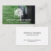 Rasenmäher schneiden Gras | Baumlogo Visitenkarte (Vorne/Hinten)