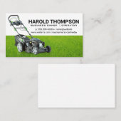 Rasenmäher schneiden Gras | Landflucht Visitenkarte (Vorne/Hinten)