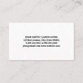 Rasenmäher schneiden Gras | Tree Logo Business Car Visitenkarte (Rückseite)