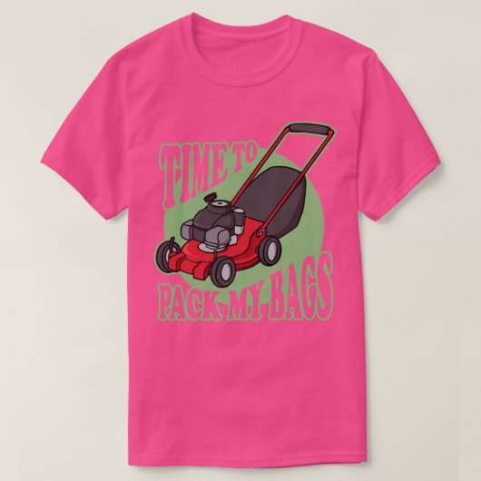 Rasenmäher schneiden und Baggern T-Shirt (Design vorne)