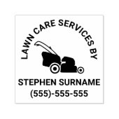 Rasenmäher Silhouette Landscaper Business Permastempel (Design)
