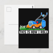 Rasenmäher Spaß Landscaping Janitor Postkarte (Vorne/Hinten)