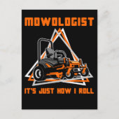 Rasenmäher Spaß Postkarte (Vorderseite)