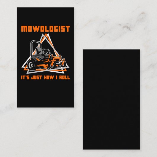 Rasenmäher Spaß Visitenkarte (Vorne/Hinten)