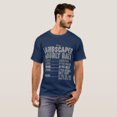Rasenmäher spendet Landscaper Stundenlohn Funny T-Shirt (Vorne ganz)