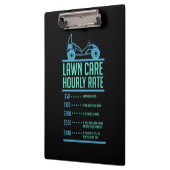 Rasenmäher - Stundensatz für die Rasenpflege Klemmbrett (Links)