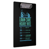 Rasenmäher - Stundensatz für die Rasenpflege Klemmbrett (Rechts)