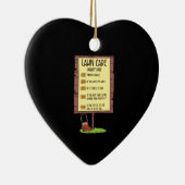 Rasenmäher - stündliche Rasenpflege Keramik Ornament (Rechts)