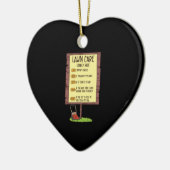 Rasenmäher - stündliche Rasenpflege Keramik Ornament (Links)