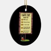 Rasenmäher - stündliche Rasenpflege Keramik Ornament (Rechts)