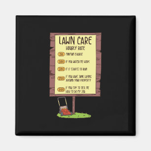 Rasenmäher - stündliche Rasenpflege Magnet