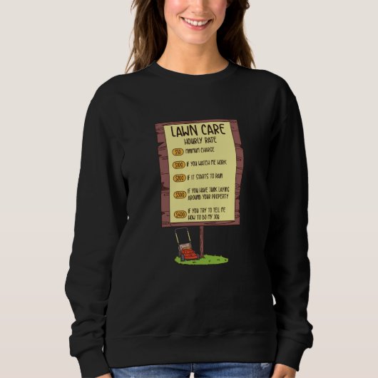 Rasenmäher - stündliche Rasenpflege Sweatshirt (Vorderseite)