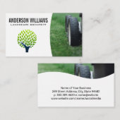 Rasenmäher | Styliertes Tree-Logo Visitenkarte (Vorne/Hinten)