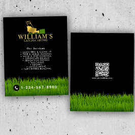 Rasenmäher und Rasenmäher, Lawn Care Gold Logo Flyer