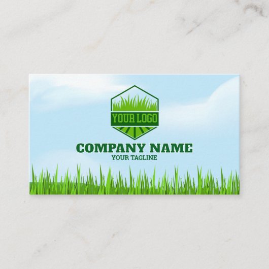 Rasenmäher und Wartegartenkarte Visitenkarte (Vorderseite)