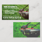Rasenmäher und Wartegartenkarte Visitenkarte (Vorne/Hinten)