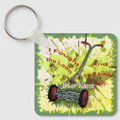 Rasenmäher Vater Schlüsselanhänger (Vorderseite)