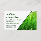 Rasenmäher Visitenkarte (Vorderseite)
