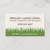 Rasenmäher Visitenkarte (Vorderseite)