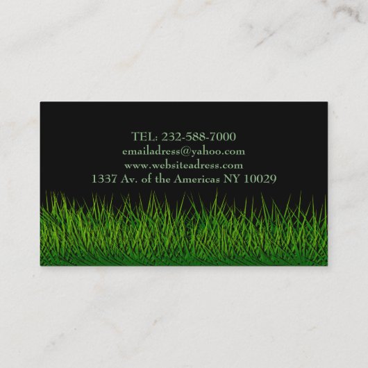 Rasenmäher Visitenkarte (Rückseite)