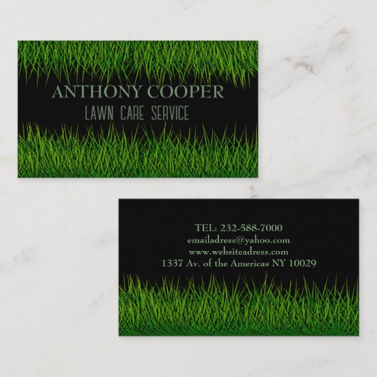 Rasenmäher Visitenkarte (Vorne/Hinten)