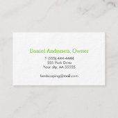 Rasenmäher Visitenkarte (Rückseite)