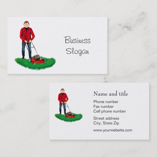 Rasenmäher Visitenkarte (Vorne/Hinten)