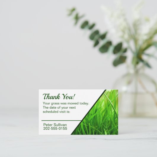 Rasenmäher Visitenkarte (Stehend Vorderseite)