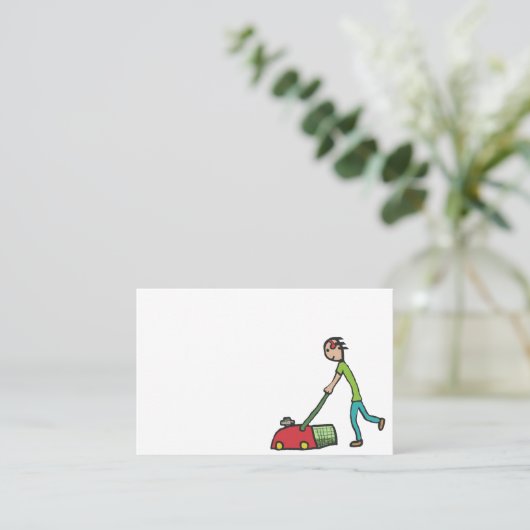 Rasenmäher Visitenkarte (Stehend Vorderseite)