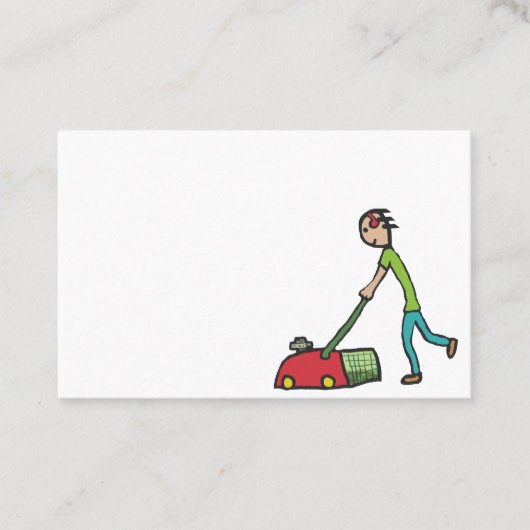 Rasenmäher Visitenkarte (Vorderseite)