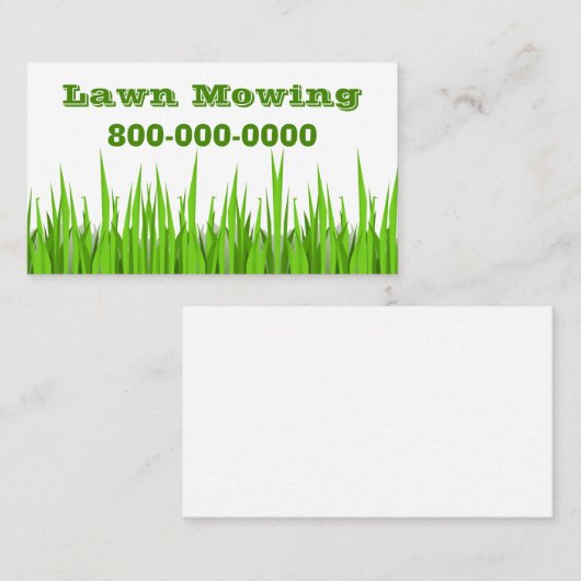 Rasenmäher Visitenkarte (Vorne/Hinten)