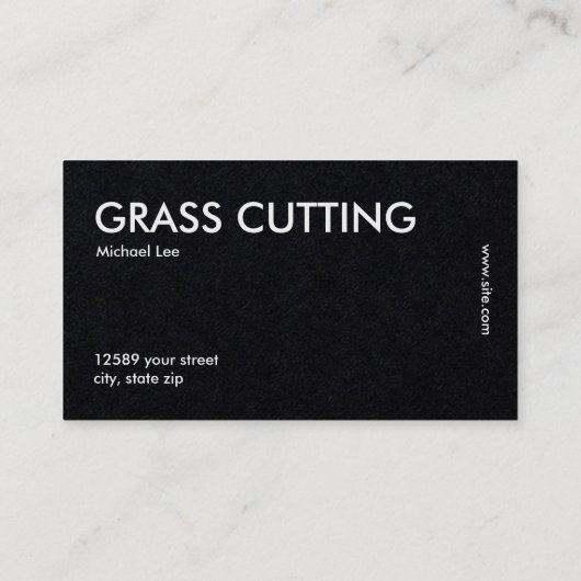 Rasenmäher Visitenkarte (Rückseite)