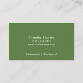 Rasenmäher Visitenkarte (Rückseite)