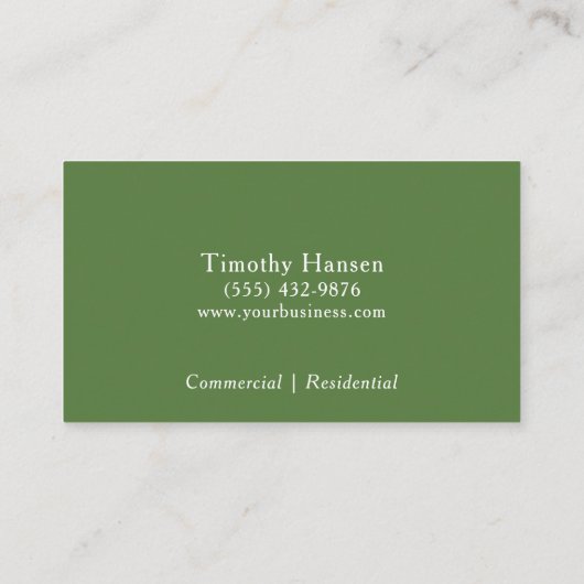 Rasenmäher Visitenkarte (Rückseite)