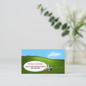 Rasenmäher-Visitenkarte Visitenkarte (Stehend Vorderseite)