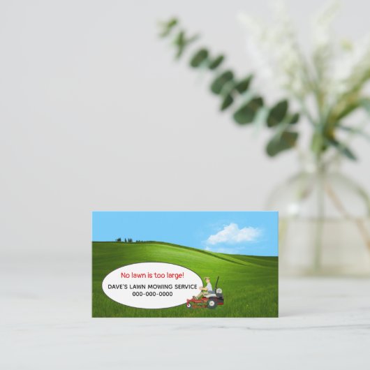 Rasenmäher-Visitenkarte Visitenkarte (Stehend Vorderseite)