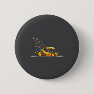 Rasenmäher Weihnachtsgrafik Licht Liebhaber Mähen Button